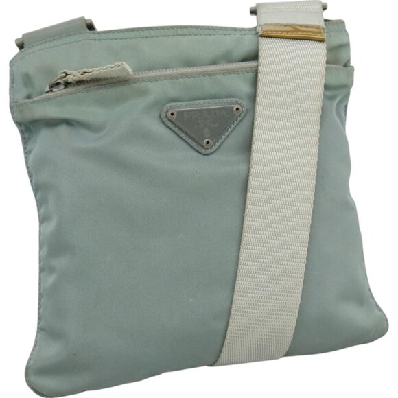 PRADA Shoulder Bag Nylon Light Blue Auth 107715 - Picture 1 of 16